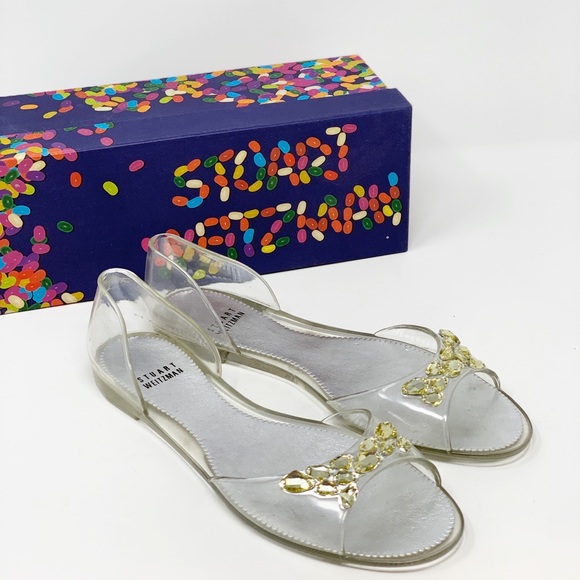 Stuart Weitzman Shoes - Stuart Weitzman Blingy Crystal Stones Jelly Shoes